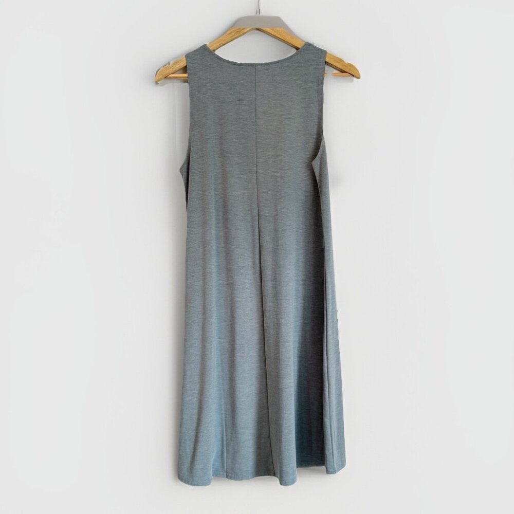 Free Fly Womens UPF 50+ Bamboo Flex Dress Large Heather Coastal Sage Sustainable - Picture 8 of 9